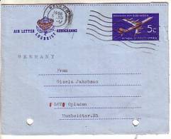 GOOD SOUTH AFRICA Aerogramme 1966 To GERMANY - Cartas & Documentos