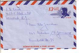 GOOD USA Aerogramme 1970 To GERMANY - Kennedy - 3c. 1961-... Briefe U. Dokumente