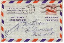 GOOD USA Aerogramme 1956 To GERMANY - 2c. 1941-1960 Covers