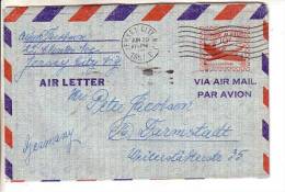 GOOD USA Aerogramme 1951 To GERMANY - 2c. 1941-1960 Lettres