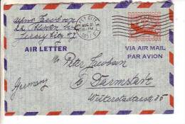 GOOD USA Aerogramme 1951 To GERMANY - 2c. 1941-1960 Storia Postale