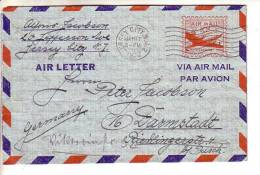 GOOD USA Aerogramme 1952 To GERMANY - 2c. 1941-1960 Briefe U. Dokumente