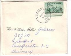 GOOD USA Postal Cover To GERMANY 1953 - Good Stamped: Statue / Airplane - Briefe U. Dokumente