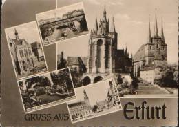 Germany-Postcard Written-Erfurt-Collage Of Images-2/scans - Erfurt