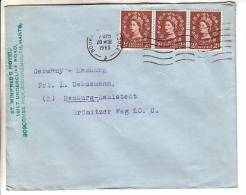 GOOD GB Postal Cover To GERMANY 1965 - Good Stamped: Queen - Lettres & Documents