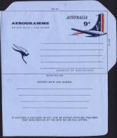 9c Airplane Tail Unused Aerogramme - Aerogramas