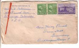 GOOD USA Postal Cover To GERMANY 1950 - Good Stamped: Washington - Briefe U. Dokumente