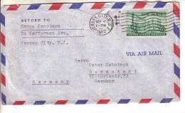 GOOD USA Postal Cover To GERMANY 1952 - Good Stamped: Statue / Airplane - Briefe U. Dokumente