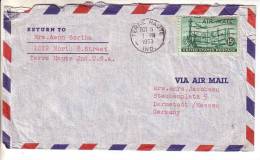 GOOD USA Postal Cover To GERMANY 1953 - Good Stamped: Statue / Airplane - Lettres & Documents