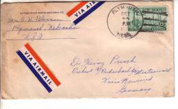 GOOD USA Postal Cover To GERMANY 1953 - Good Stamped: Statue / Airplane - Briefe U. Dokumente