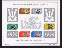 1956  Mexican Stamp Centennial  Souvenir Sheet  SC 896a MNH ** - Mexico