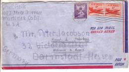 GOOD USA Postal Cover To GERMANY 1952 - Good Stamped: Nato ; Airplane - Brieven En Documenten