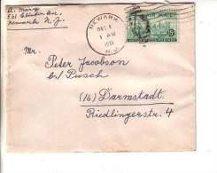 GOOD USA Postal Cover To GERMANY 1951 - Good Stamped: Statue / Airplane - Covers & Documents