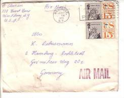 GOOD USA Postal Cover To GERMANY 1965 - Good Stamped: Statue - Briefe U. Dokumente