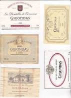 Lot De 8 Etiquettes Cotes Du Rhone GIGONDAS - Côtes Du Rhône