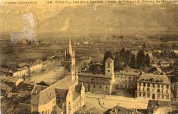 CPA  - (38) - VINAY - Les Deux Eglises, L'Hôtel De Ville Et Le Champ De Mars - Vinay