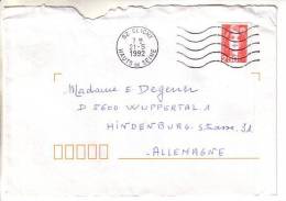GOOD FRANCE Postal Cover To GERMANY 1992 - Good Stamped: Marianne - Lettres & Documents