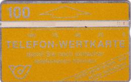 AUTRICHE AUSTRIA WERTKARTE YELLOW LANDIS ET GYR N° 207F.... 100U UT - Austria