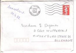 GOOD FRANCE Postal Cover To GERMANY 1992 - Good Stamped: Marianne - Briefe U. Dokumente