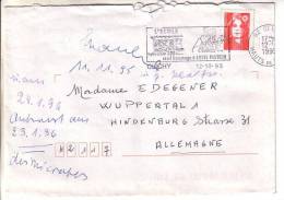 GOOD FRANCE Postal Cover To GERMANY 1995 - Good Stamped: Marianne - Lettres & Documents