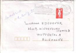 GOOD FRANCE Postal Cover To GERMANY 1995 - Good Stamped: Marianne - Lettres & Documents