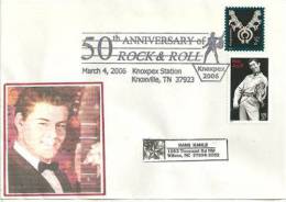 USA. Ritchie Valens Pioneer Of Rock And Roll ! Sur Enveloppe Souvenir ''50 Ieme Anniversaire Du Rock N'Roll''. Tennessee - Chanteurs