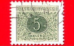 CECOSLOVACCHIA - Usato - 1955 - Numero -  Tassa - New Number Drawing  - 5 - Portomarken