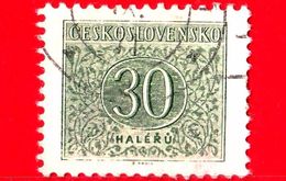 CECOSLOVACCHIA - Usato - 1954 - Numero - Cifra - Tassa - New Number Drawing - 30 H - Portomarken