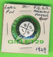 PIN'S - GOLF - P. Q. G. A. ASSOCIATE MEMBER , 1929 - BADGES, LAPEL PIN - - Golf