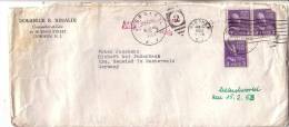 GOOD USA Postal Cover To GERMANY 1953 - Good Stamped: Jefferson With Penalty Cancel - Lettres & Documents