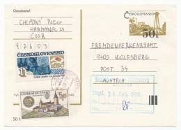 CZECHOSLOVAKIA ČESKOSLOVENSKO POSTAL STATIONERY POSTAL CARD # P 199 A UPRATED (1983) - Cartes Postales