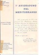 1` AVIORADUNO DEL MEDITERRANEO, AERO CLUB  BRINDISI 1968, INVITO  E PROGRAMMA, - Publicités