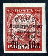 (e2685)   Russia 1924 Sc.B47b  Mint*error Zagorsky 67PP  (310,00 Euros) - Neufs