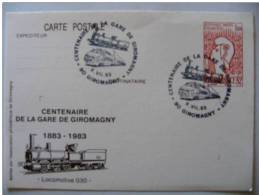 GIROMAGNY Entier Carte Postale Locomotive 030 Centenaire Gare 9 Juillet 1903 - Giromagny