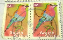 South Africa 2000 Bird Lilacbreasted Roller 2r X2 - Used - Gebruikt