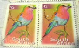 South Africa 2000 Bird Lilacbreasted Roller 2r X2 - Used - Used Stamps