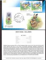 Fauna Estonia 2011 Stamp Presentation Card (est) European Brown Hare (Lepus Europaeus Pall.) Mi 698 - Lapins