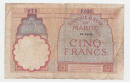 Morocco 5 Francs 14-11- 1941 ""F"" P 23Ab 23A B - Marruecos