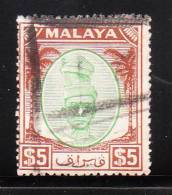Malaya Perak 1950 Sultan Yussuf Izuddin Shah $5 Used - Perak