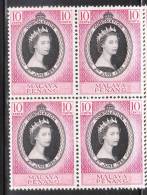 Malaya Penang 1953 Coronation Issue Blk 4 MNH - Penang