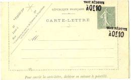 LPP12 - CL SEMEUSE LIGNEE 15c DATE 448 VARIETE DE SURCHARGE - PATTES COLLEES - Cartes-lettres