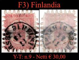 Finlandia-F003 -1866-70: Yvert & Tellier N. 9 (o) Used - Senza Difetti Occulti. - Gebruikt