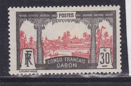 GABON N° 40 30C GRIS ET ROUGE VUE DE LIBREVILLE NEUF AVEC CHARNIERE - Other & Unclassified