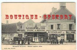 95 - MOISSELLES - Maison De L'Editeur Legrain Epicerie + Mercerie + Marchand De Vins +Tabac + Restaurant Billard - Moisselles