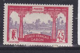 GABON N° 43 45C CARMIN ET VIOLET VUE DE LIBREVILLE NEUF AVEC CHARNIERE - Autres & Non Classés