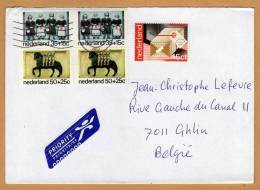 Enveloppe Partiellement Timbrée To Ghlin Belgium - Brieven En Documenten