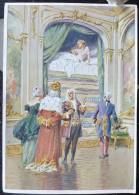 Rare LITHO Allemande 12X17 Illustrateur PAUL HEY Deutsche Marchen 4 N° 60 Die Prinzessin Aus Der Erbse ANDERSEN - Collections
