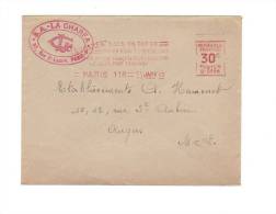 EMA Avec Publicité: HAVAS B.0356, Empreinte à 30 C., Sur Lettre De 1940, De Paris 118 - EMA ( Maquina De Huellas A Franquear)