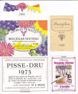 Lot De 12 Etiquettes  BEAULOLAIS - Beaujolais