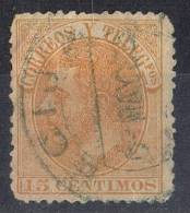 Sello 15 Cts Alfonso XII, Fechador ECIJA (Sevilla), Num 210 º - Used Stamps